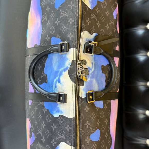 Louis Vuitton Monogram Eclipse Keepall Sunrise Bandouliere 55 Bag From The Summe - Picture 5 of 11
